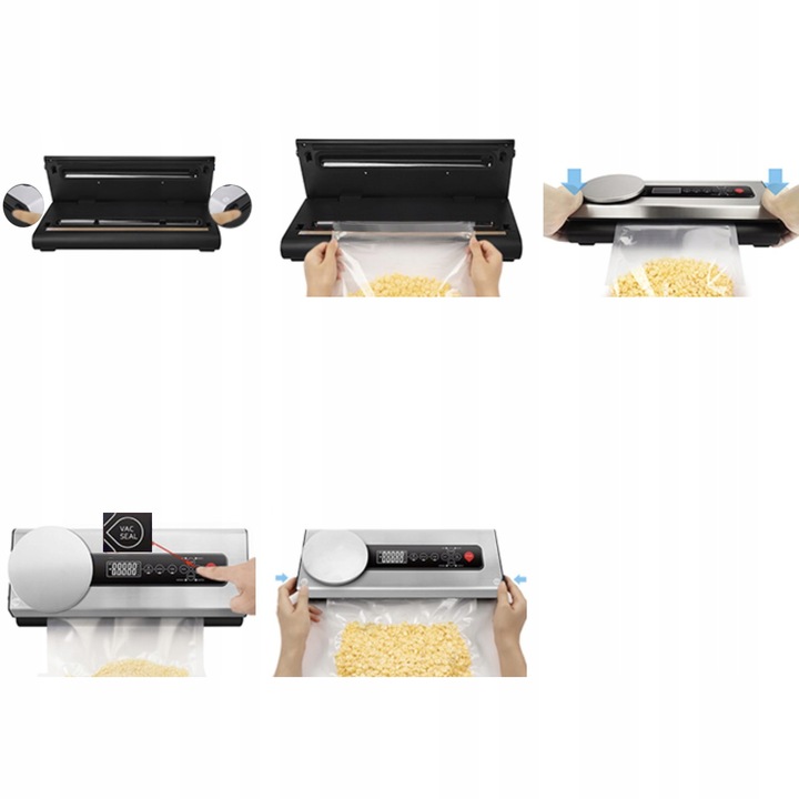 Zgrzewarka Próżniowa do Żywności Pakowarka Jedzenia z Wagą + Folia i Worki