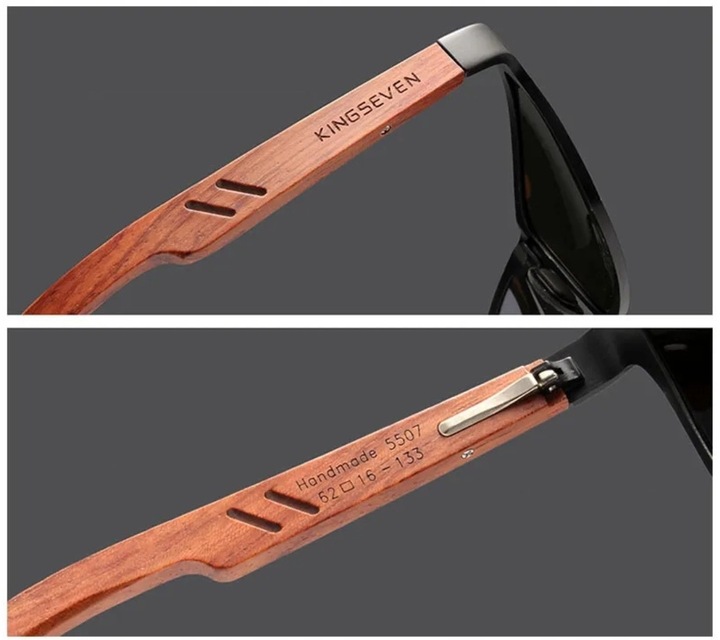 OKULARY PRZECIWSŁONECZNE MĘSKIE KINGSEVEN POLARYZACJA UV400 ZESTAW + ETUI