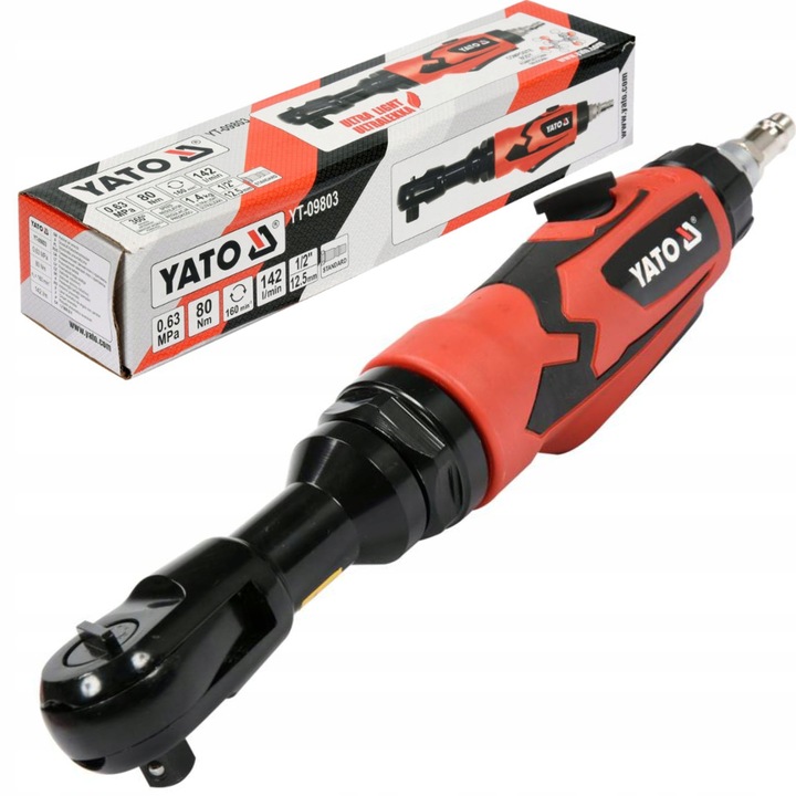 YATO GRZECHOTKA PNEUMATYCZNA KLUCZ KĄTOWY 1/2" 80Nm DO KOMPRESORA