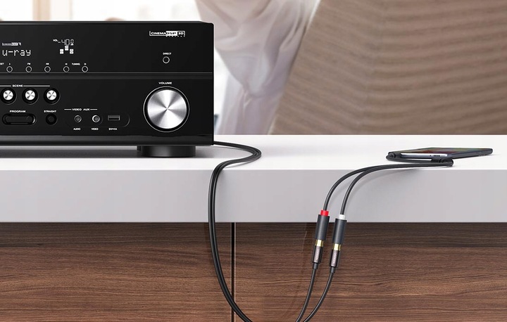 Kabel Przewód Audio JACK 3,5 2xRCA Chinch STEREO HQ Przejściówka