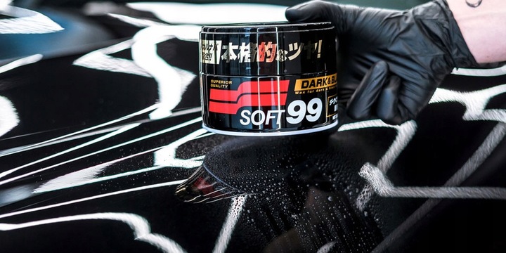 SOFT99 DARK BLACK DUŻY WOSK SAMOCHODOWY DO AUTA TRWAŁY CIEMNE LAKIERY 300G