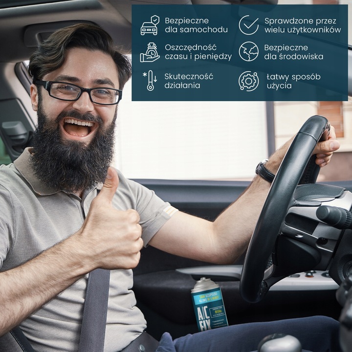 AC FIX CZYNNIK KLIMATYZACJI 3w1 Uszczelniacz Olej Gaz R134a 235g