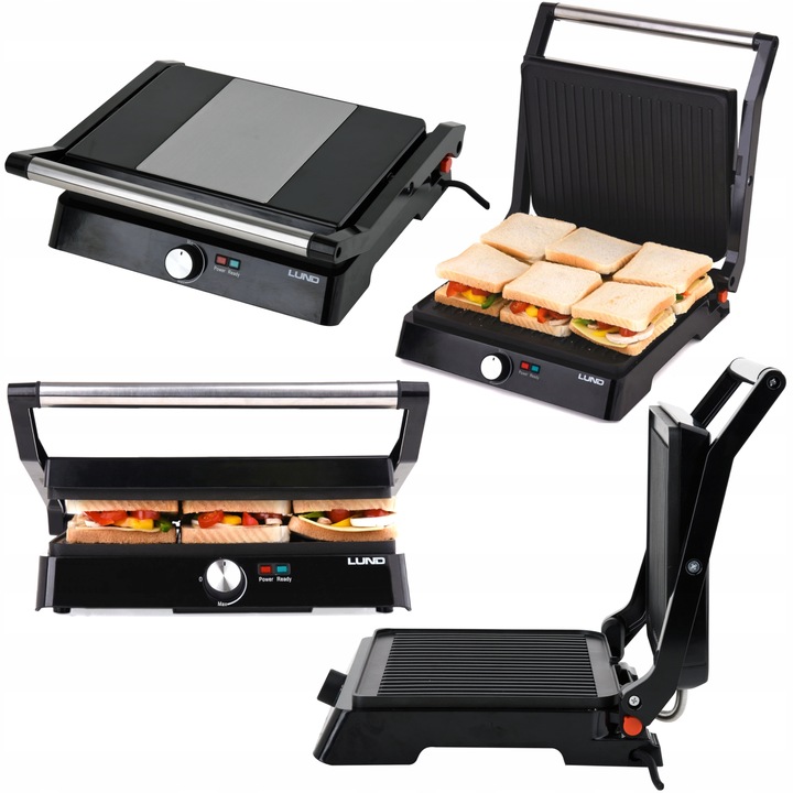 GRILL ELEKTRYCZNY OPIEKACZ DO MIĘSA WARZYW LUND 2200W 29x23cm