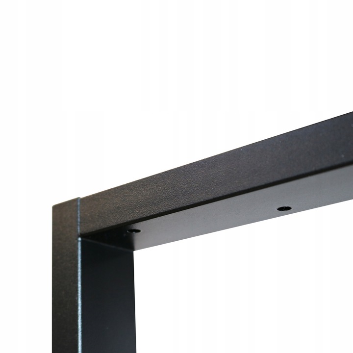 NOGI DO STOŁU BIURKA METALOWE CZARNE 60x72 CM PROFIL 4x2 CM LOFTOWE 2