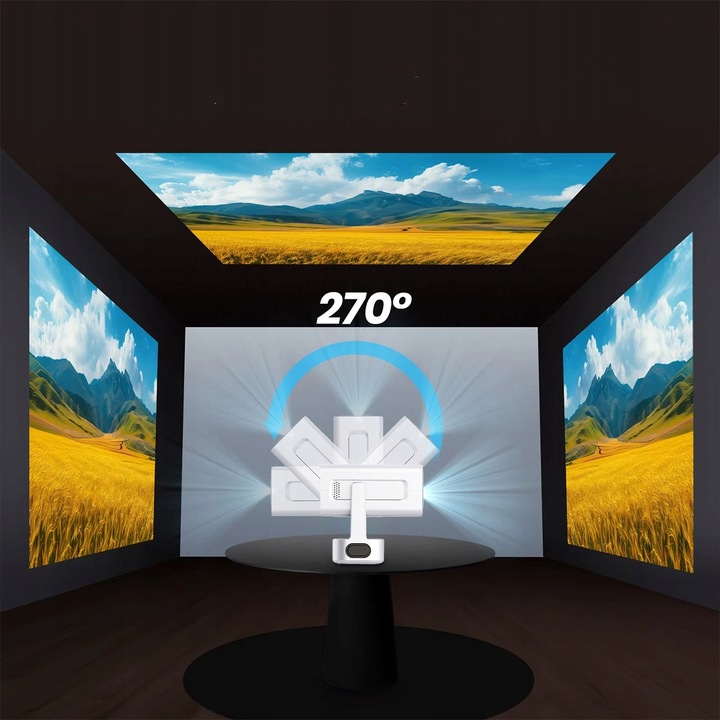 Mini Projektor Przenośny Rzutnik Android 13 WiFi 360 Full HD 4K do