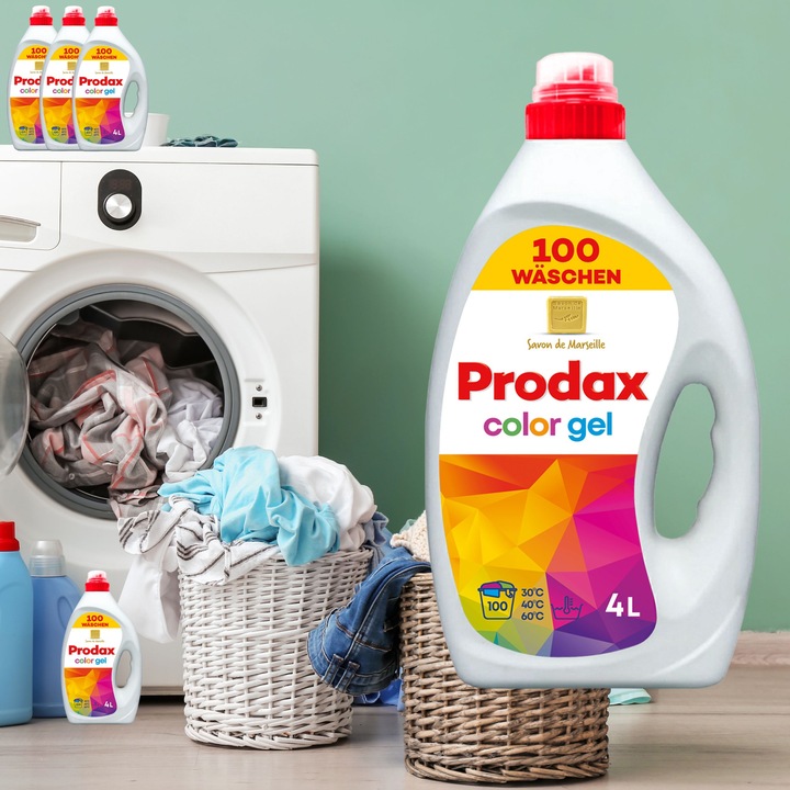 NIEMIECKI ŻEL DO PRANIA ZESTAW MIX KOLOR UNIWERSALNY 200 PRAŃ WYDAJNY DE