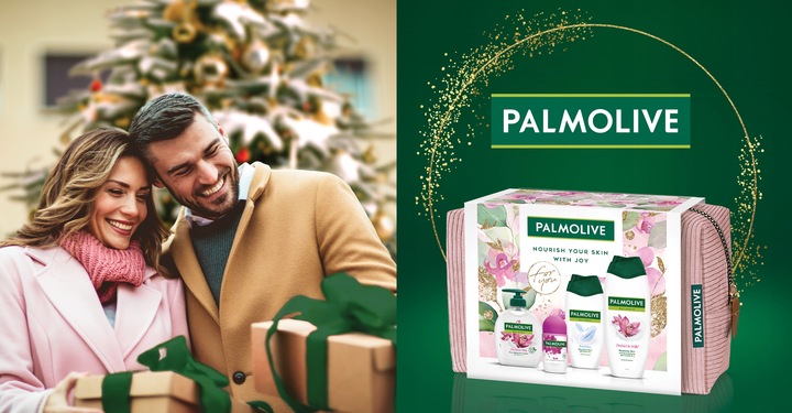 Palmolive Orchidea zestaw świąteczny (kosmetyczka+4 produkty pielęgnacyjne)
