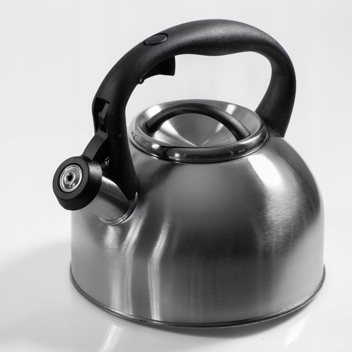 SREBRNY CZAJNIK Z GWIZDKIEM TRADYCYJNY 2,5 L INDUKCJA GAZ STAL