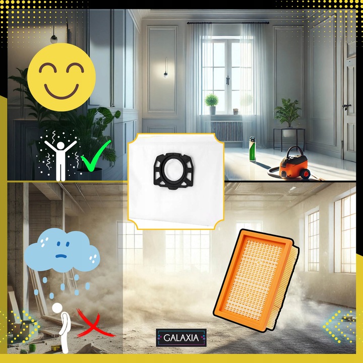 10x Worki do odkurzacza KARCHER WD4 WD5 WD6 MV4 MV5 MV6 SE 5.1000 +