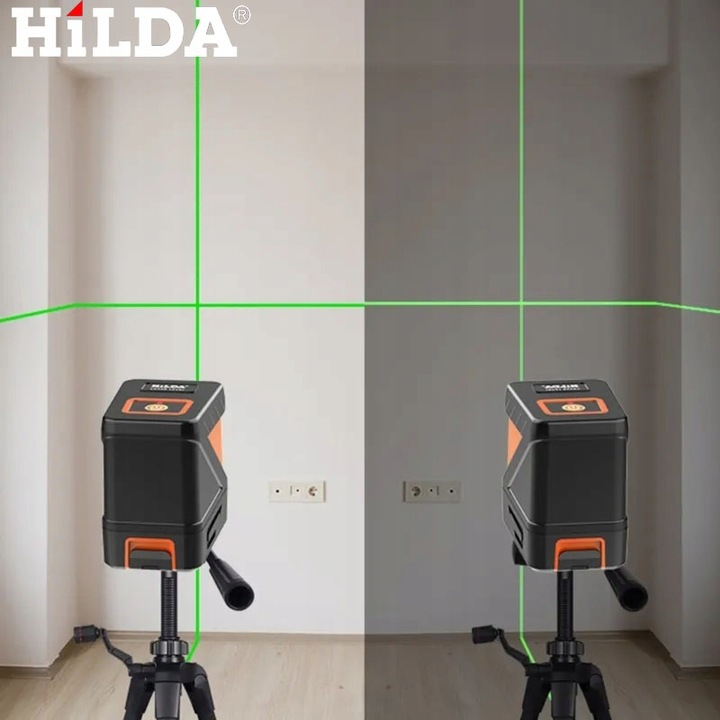 HILDA POZIOMICA LASEROWA MINI MAŁY LASER KRZYŻOWY SAMOPOZIOMUJĄCY