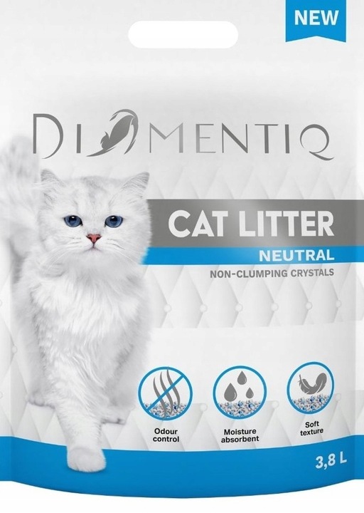 Żwirek dla kota silikonowy DIAMENTIQ Neutral 8x3,8l bezpyłowy WYDAJNY