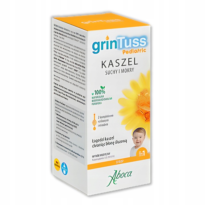 Grintuss Pediatric syrop dla DZIECI na kaszel suchy i mokry 210 g