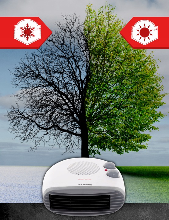 Grzejnik elektryczny Cicha Farelka Mocny Termowentylator 2000W Termostat