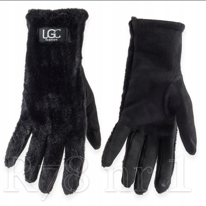 Rękawiczki damskie DOTYKOWE BAWEŁNIANE do telefonu CIEPŁE ZIMOWE