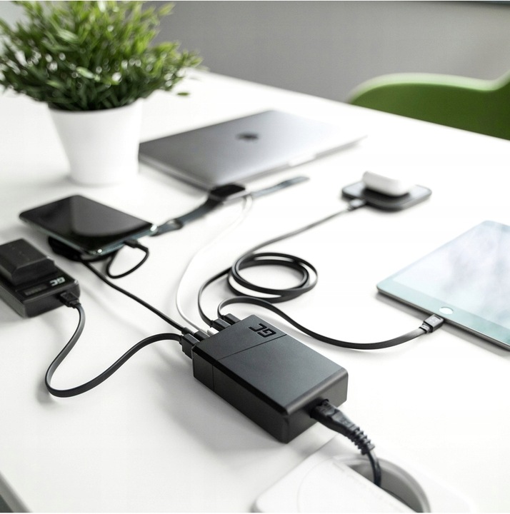 ŁADOWARKA SIECIOWA SZYBKA GC 52W 5x USB 5 PORTÓW WYCISKACZ DO PASTY