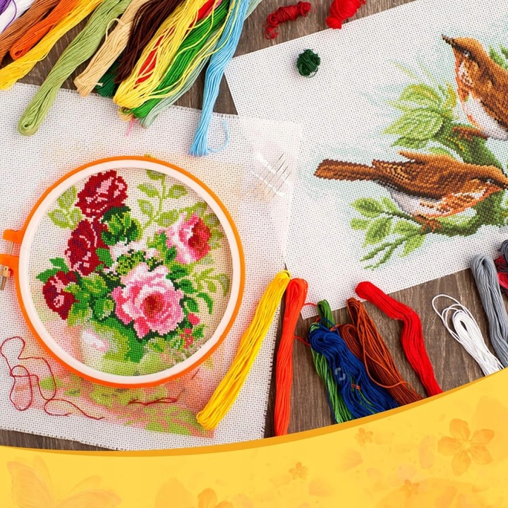 MULINA ZESTAW MULIN 150 szt KOLOROWA DO BRANSOLETEK WYSZYWANIA MULINY NICI