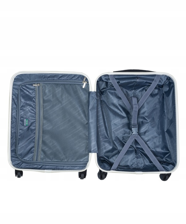 Walizka Kabinowa Podróżna Na Kółkach Twarda Mała PUCCINI Biała ABS03C 0