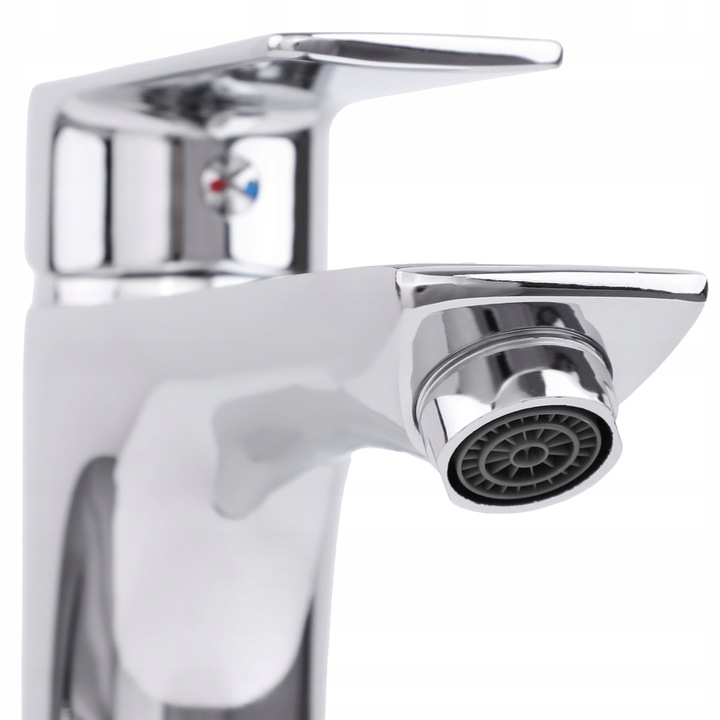 Bateria umywalkowa stojąca srebrna kran do łazienki chrom YOKA HOME