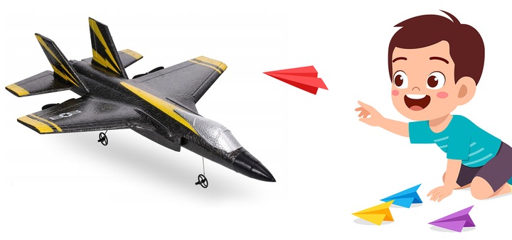 Samolot Zdalnie Sterowany Latający F35 Odrzutowiec RC JET Duży Zasięg Pilot