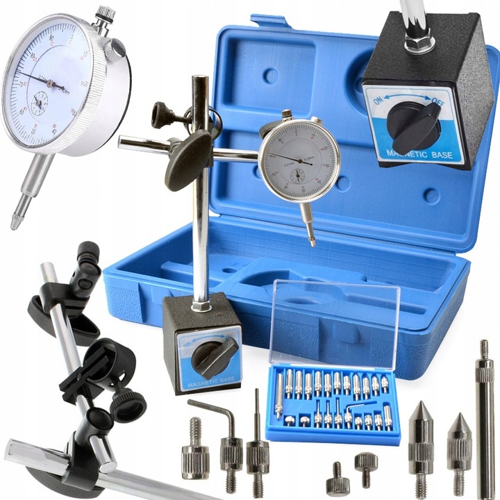 CZUJNIK ZEGAROWY STATYW MAGNETYCZNY 0-10 KOŃCÓWKI