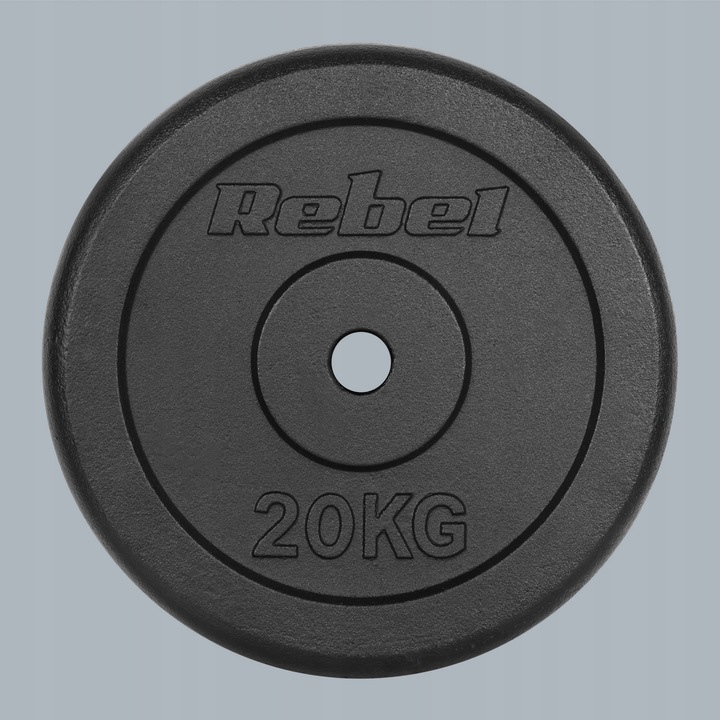 Obciążenie żeliwne 20kg otwór 31mm talerz klasyczny REBEL ACTIVE