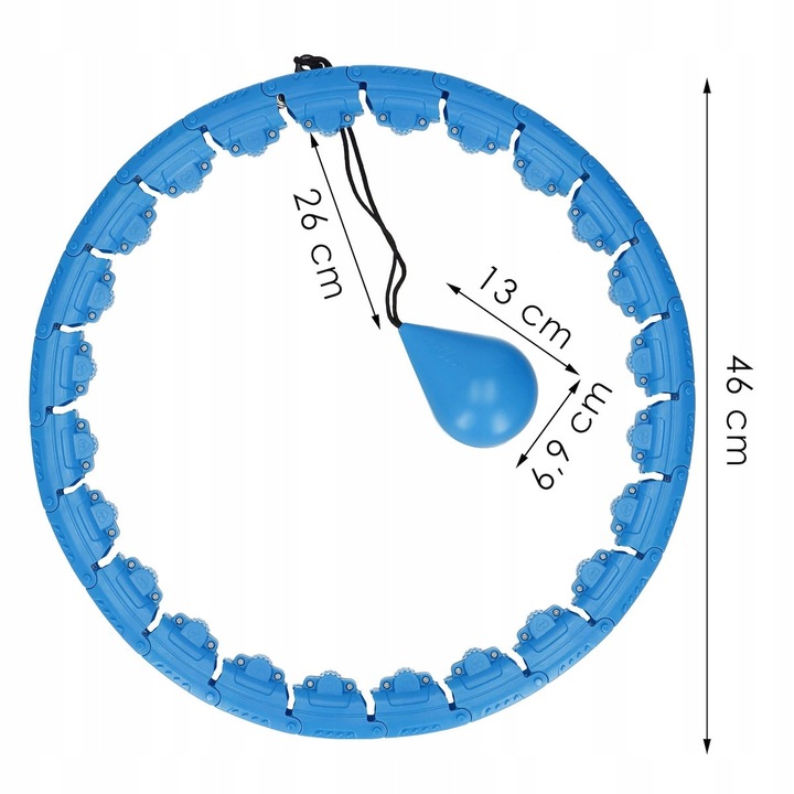HULA HOP ODCHUDZAJACE OBCIĄŻENIE WYPUSTKI MODUŁOWY MASAŻER + OBCIĄŻNIK