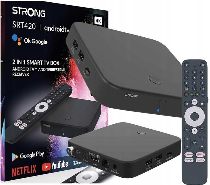 Adapter odtwarzacz multimedialny SMART TV Strong SRT 420 DVB-T2 8GB Wi-Fi