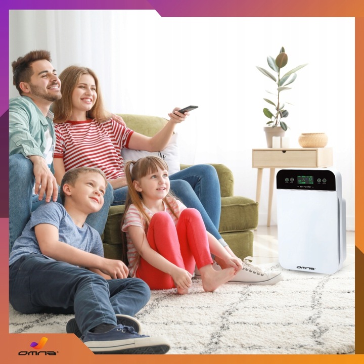 Oczyszczacz powietrza z jonizatorem duży dla alergików jony hepa lampa