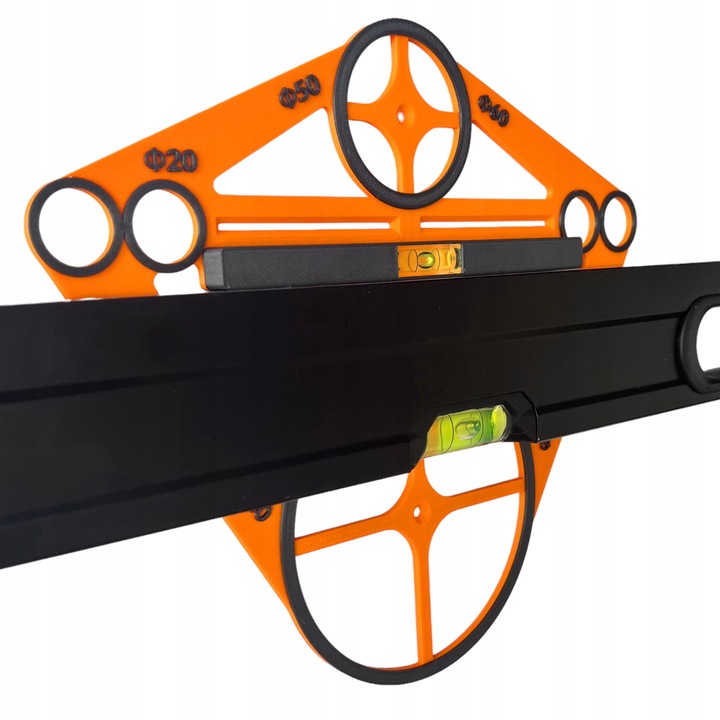 Szablon wzornik otworów płytek geberit z libellą poziomica toaleta