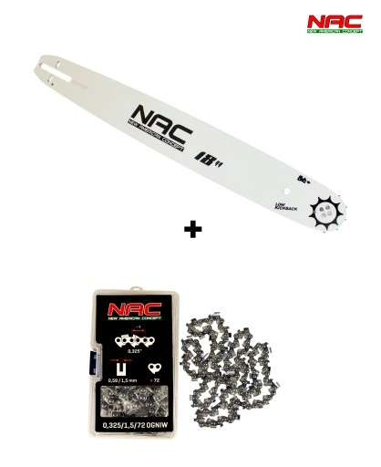 PROWADNICA DO PIŁY 18" NAC + ŁAŃCUCH ORYGINAŁ