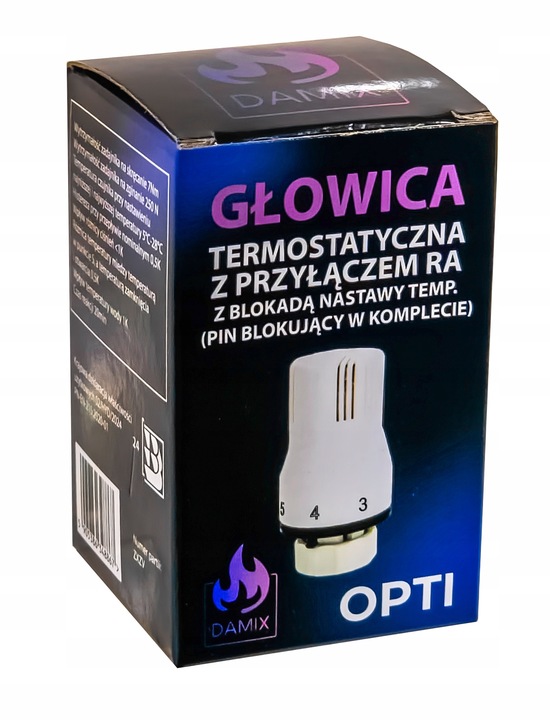 GŁOWICA TERMOSTATYCZNA TERMOSTAT GRZEJNIKA POKRĘTŁO REGULATOR TEMPERATURY