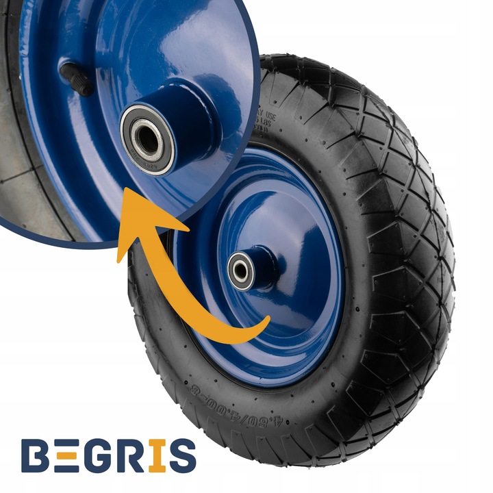 KOŁO KÓŁKO DO TACZKI TACZEK 4.00-8 400-8 400x8 4PR MOCNE Z DĘTKĄ