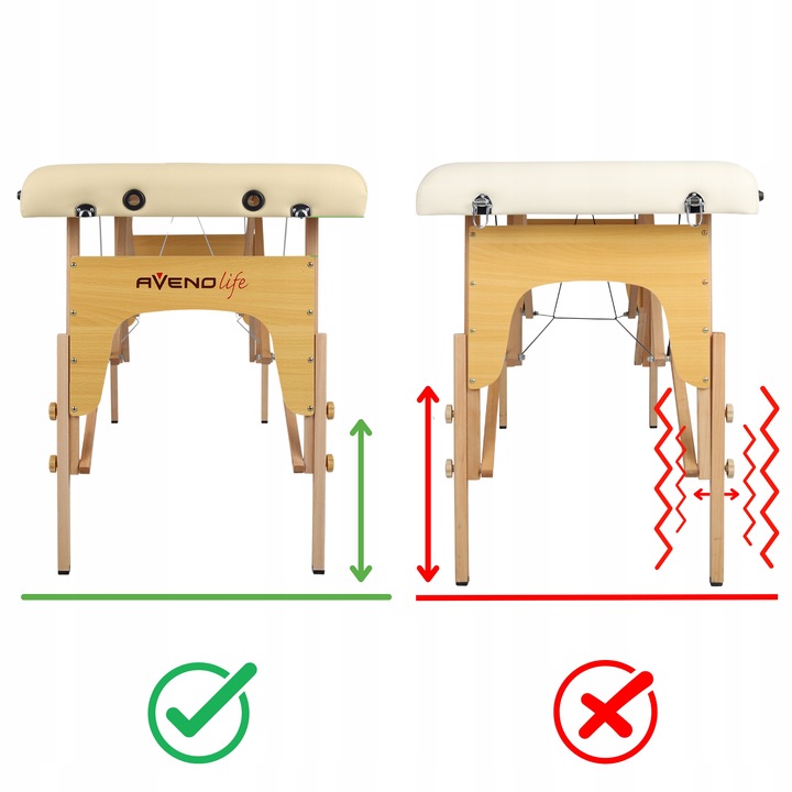 ŁÓŻKO STÓŁ DO MASAŻU SKŁADANY SOFIA LIGHT WYSOKI KOMFORT PIANKA 5CM
