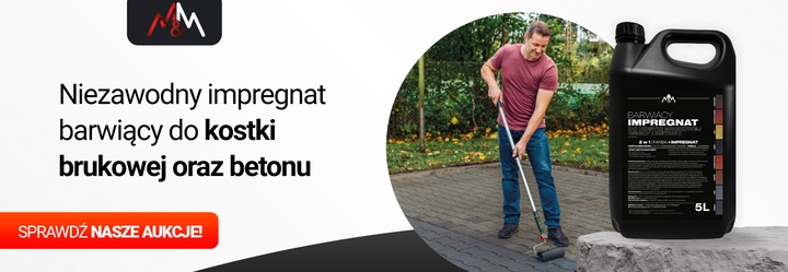 TRWAŁY IMPREGNAT / FARBA DO DREWNA OGRODOWEGO 20 KOLORÓW M&M Z WOSKAMI