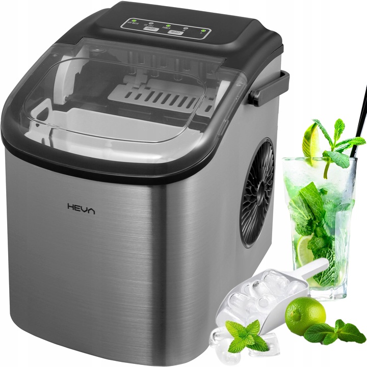 Kostkarka do lodu HEVA HIX 12kg domowa cicha maszyna ekspresowy lód