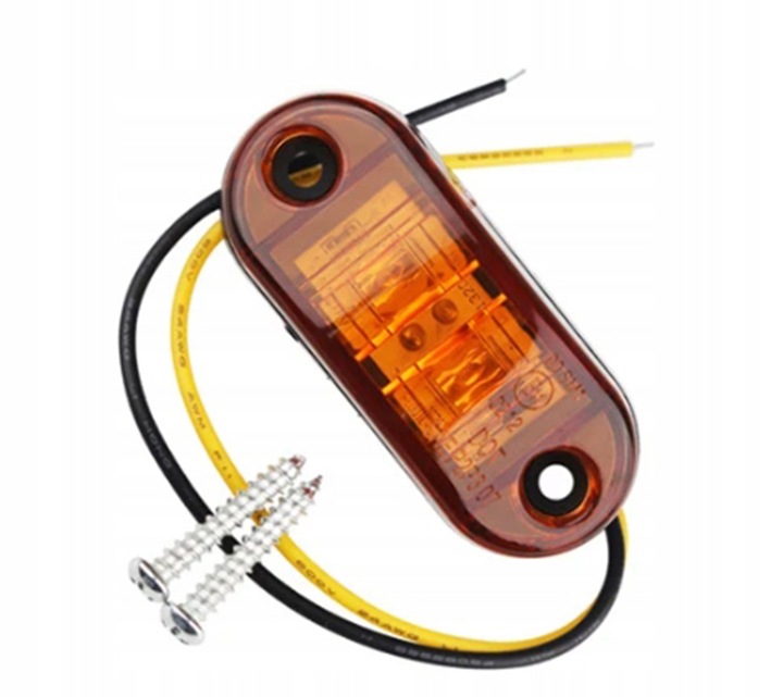 10x LAMPA OBRYSOWA OBRYSÓWKA DIODOWA LED POMARAŃCZOWA + ZESTAW ŚRUBEK