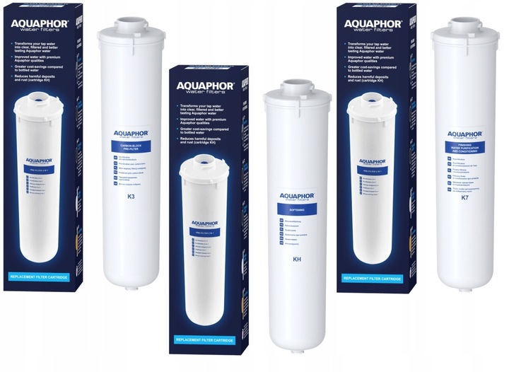 Zestaw 3 wkładów Aquaphor Kryształ H K3 K7 KH