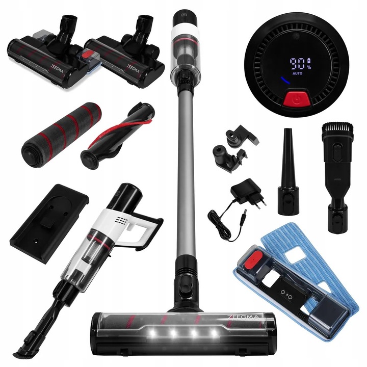 ODKURZACZ BEZPRZEWODOWY PIONOWY RĘCZNY BEZWORKOWY LEKKI MOP MOPUJĄCY 3 w 1