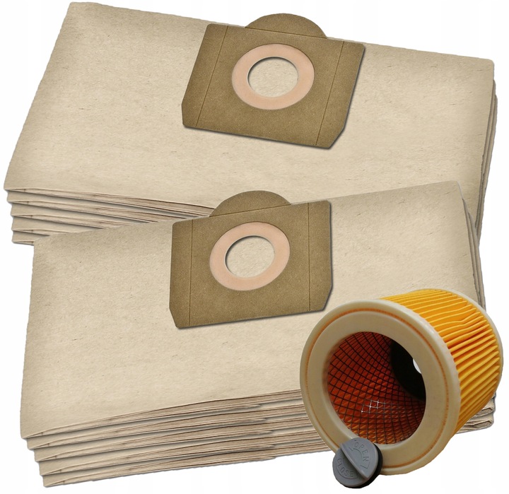 10x WORKI FILTR DO ODKURZACZA KARCHER WD3 200 MV3 WD2 PLUS SE4001 WD3