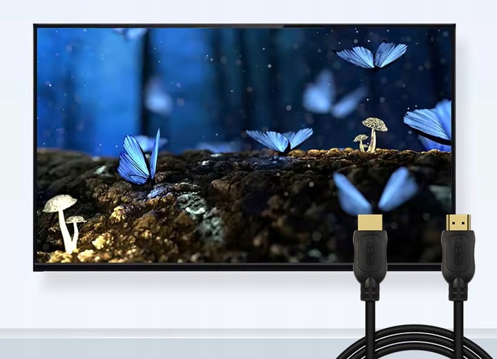 KABEL PRZEWÓD HDMI 1.4 FULL HD UHD 4K 3D TELEWIZOR POZŁACANY DŁUGI 7m