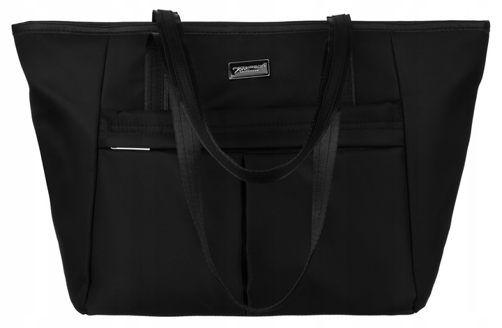 Torebka damska shopper bag czarna torba pojemna duża A4 miejska PETERSON
