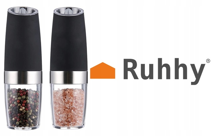 Młynek Elektryczny do Soli i Pieprzu Zestaw 2 Młynków do Mielenia Przypraw