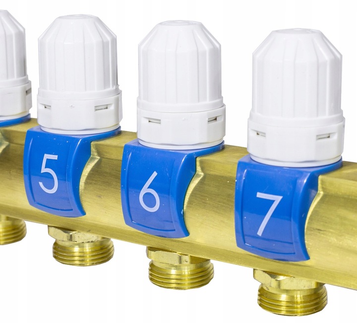 ROZDZIELACZ OGRZEWANIA PODŁOGOWEGO PODŁOGÓWKI 10 OBWODÓW SEKCJI MOSIĘŻNY