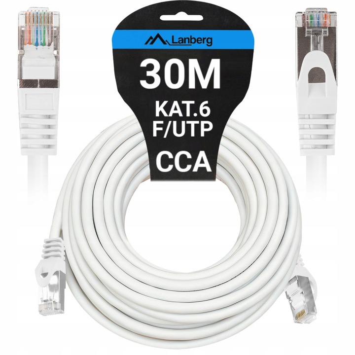 KABEL PRZEWÓD LAN SIECIOWY RJ45 CCA ETHERNET KAT.6 CAT FTP 30M LANBERG