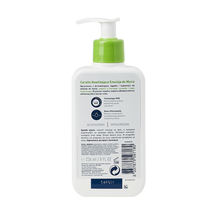 CeraVe Emulsja Do Mycia Ciała Dla Skóry Suchej I Normalnej 236 ml