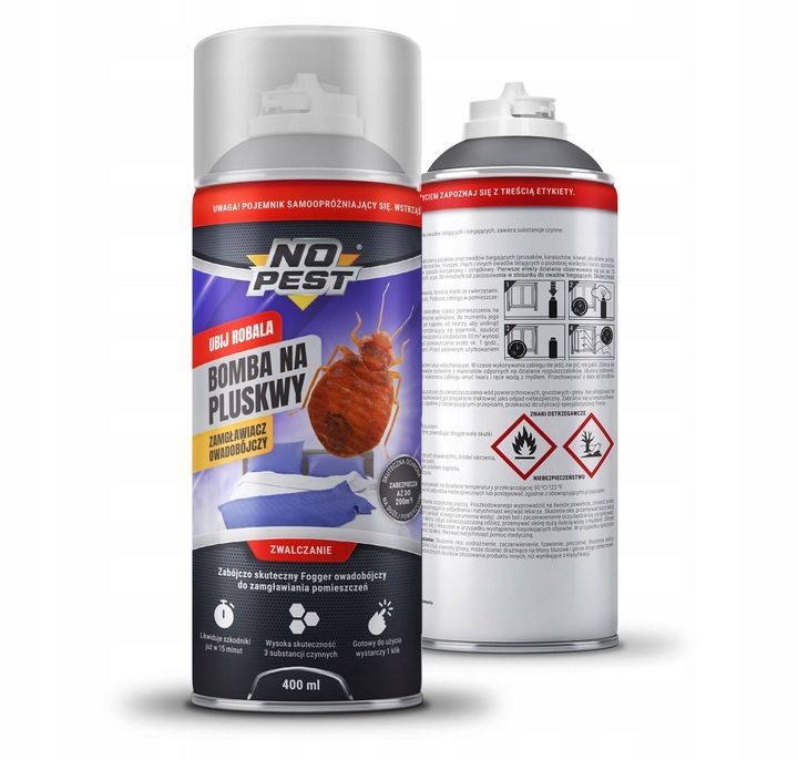 SILNY ŚRODEK SPRAY PREPARAT BOMBA FOGGER NA PAJĄKI PAJĘCZYNY NO PEST ZESTAW