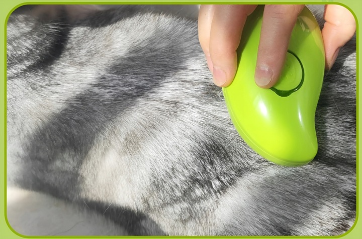 SZCZOTKA PAROWA DLA KOTA PSA ZWIERZĄT MASAŻER GRZEBIEŃ ELEKTRYCZNY SIERŚĆ