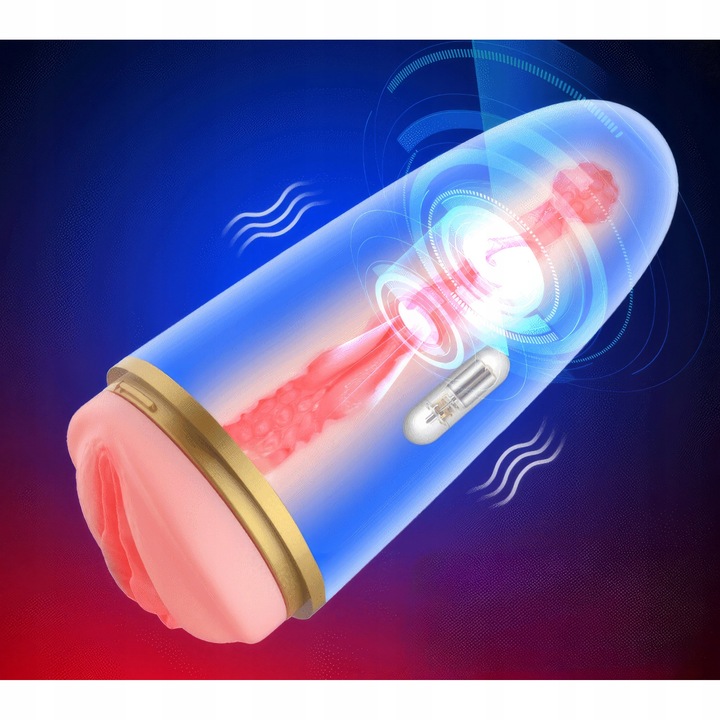 Automatyczny Masturbator Męski Ssący Realistyczna Pochwa Wypustki 10 Trybów