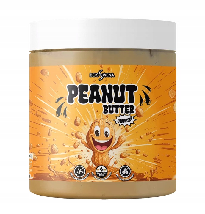 MASŁO ORZECHOWE 1kg CRUNCHY 100% PEANUT BUTTER