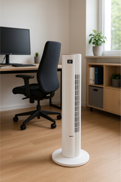 Wentylator kolumnowy HEVA MOX wiatrak podłogowy stojący cichy LED